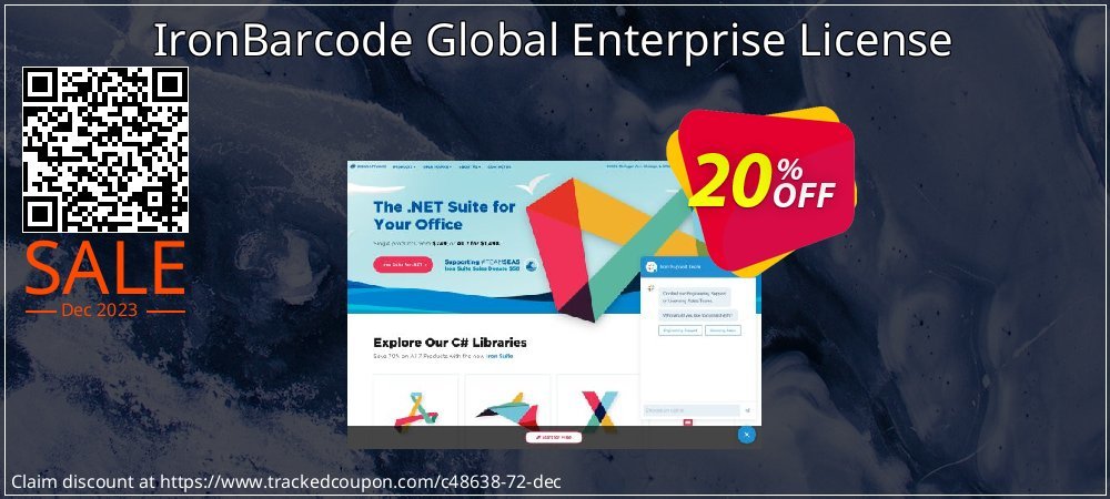IronBarcode Global Enterprise License coupon on Working Day offering sales