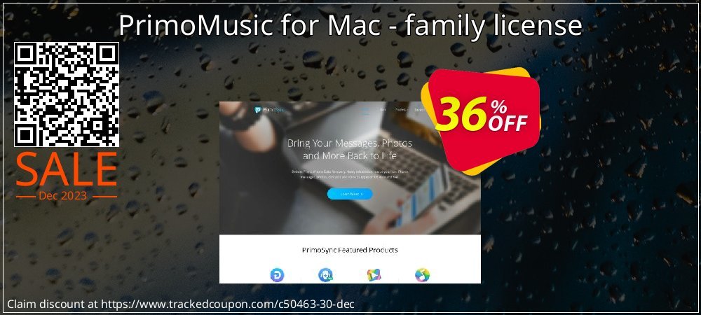 PrimoMusic for Mac - family license coupon on Mother Day super sale