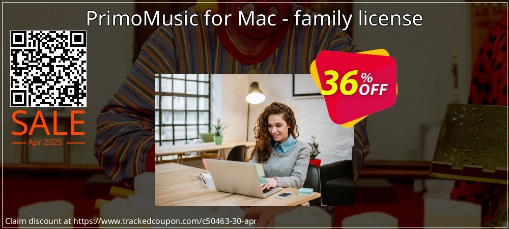 PrimoMusic for Mac - family license coupon on National Walking Day offering sales