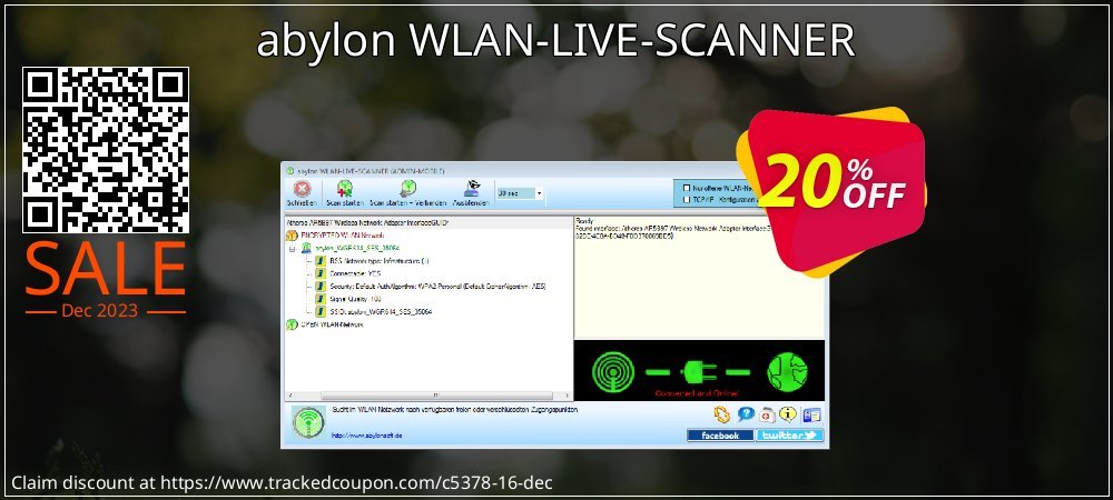 abylon WLAN-LIVE-SCANNER coupon on World Party Day offering sales