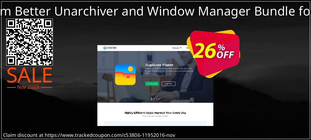 Cisdem Better Unarchiver and Window Manager Bundle for Mac coupon on World Party Day offering discount