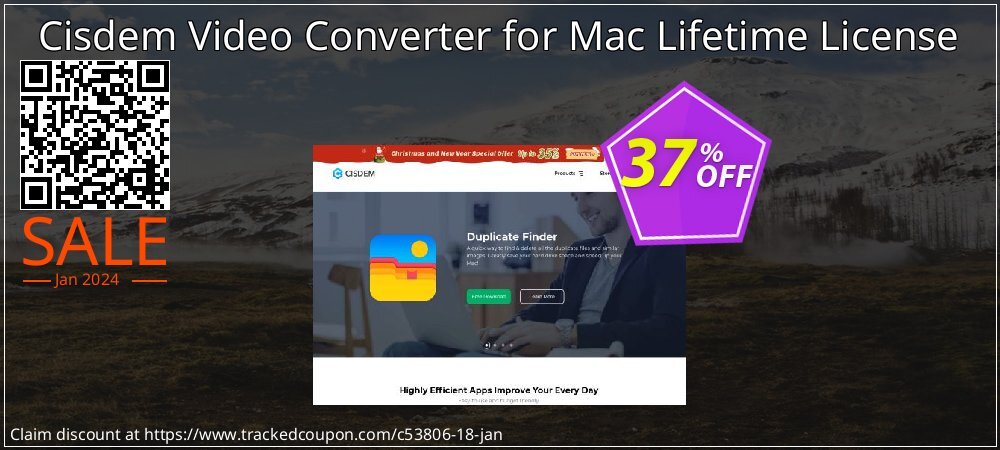 Cisdem Video Converter for Mac Lifetime License coupon on Valentine Week offering discount
