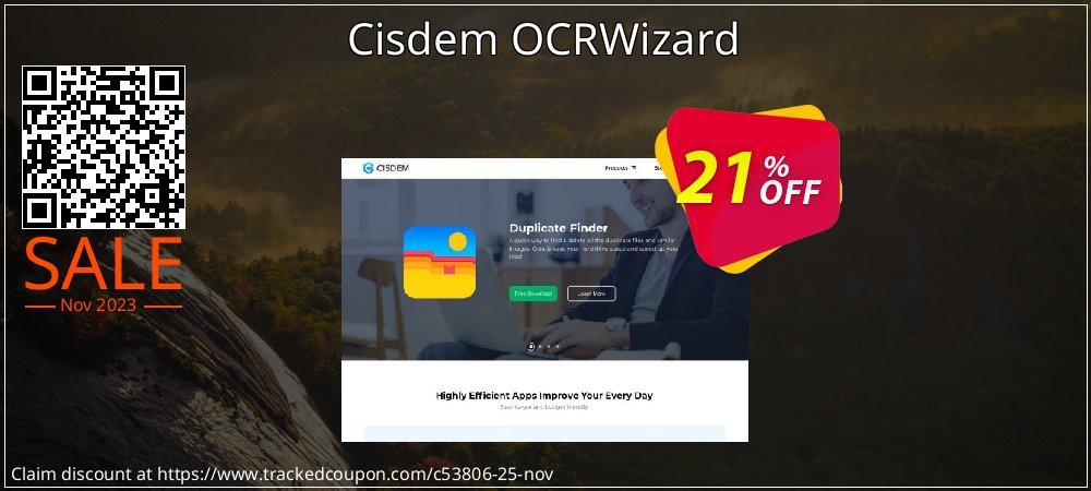 Cisdem OCRWizard coupon on National Walking Day offering discount