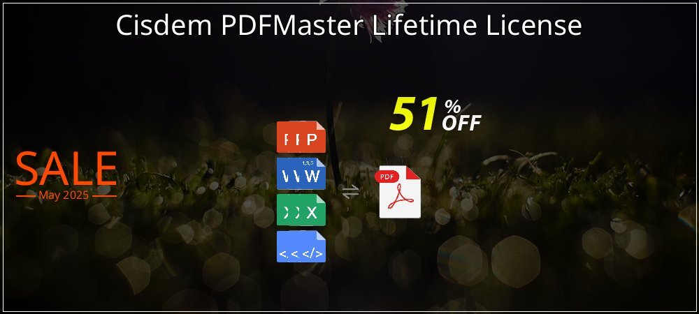 Cisdem PDFMaster Lifetime License coupon on National Memo Day deals