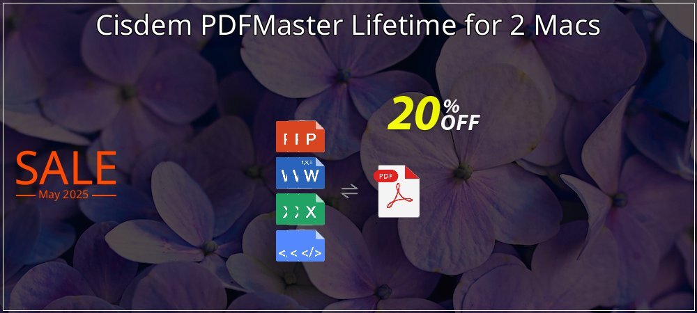 Cisdem PDFMaster Lifetime for 2 Macs coupon on Earth Hour offer