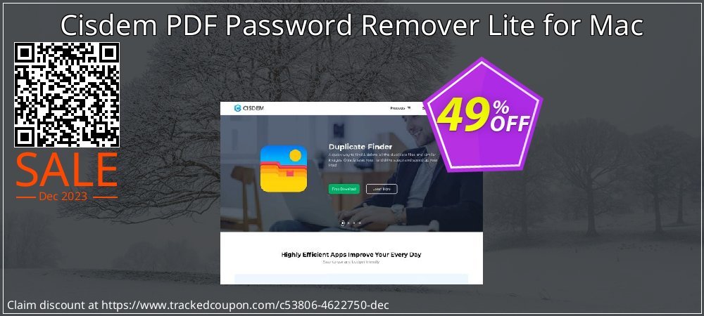 Cisdem PDF Password Remover Lite for Mac coupon on National Walking Day offering sales
