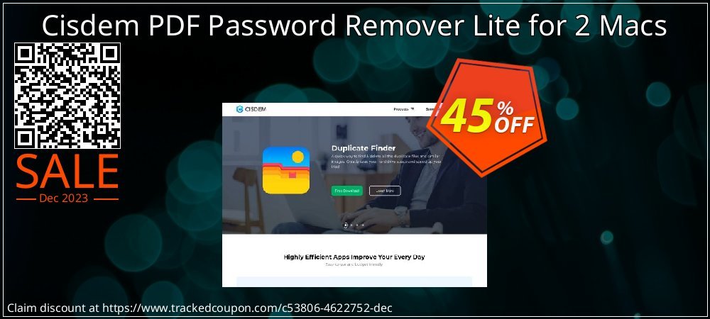 Cisdem PDF Password Remover Lite for 2 Macs coupon on April Fools' Day discounts