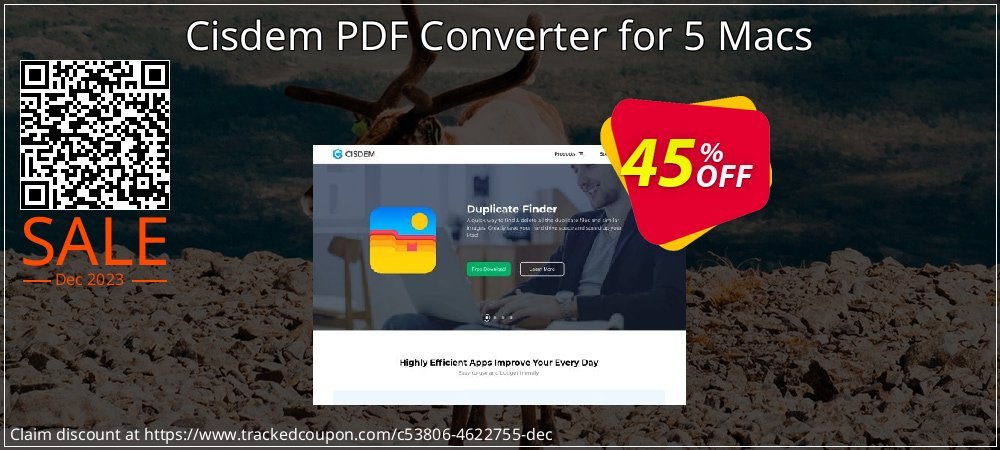 Cisdem PDF Converter for 5 Macs coupon on National Walking Day deals