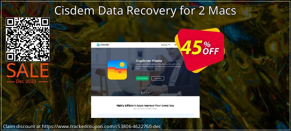Get 45% OFF Cisdem DataRecovery for 2 Macs discounts