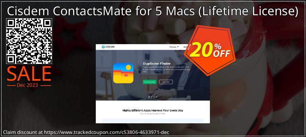 Cisdem ContactsMate for 5 Macs - Lifetime License  coupon on World Party Day discount