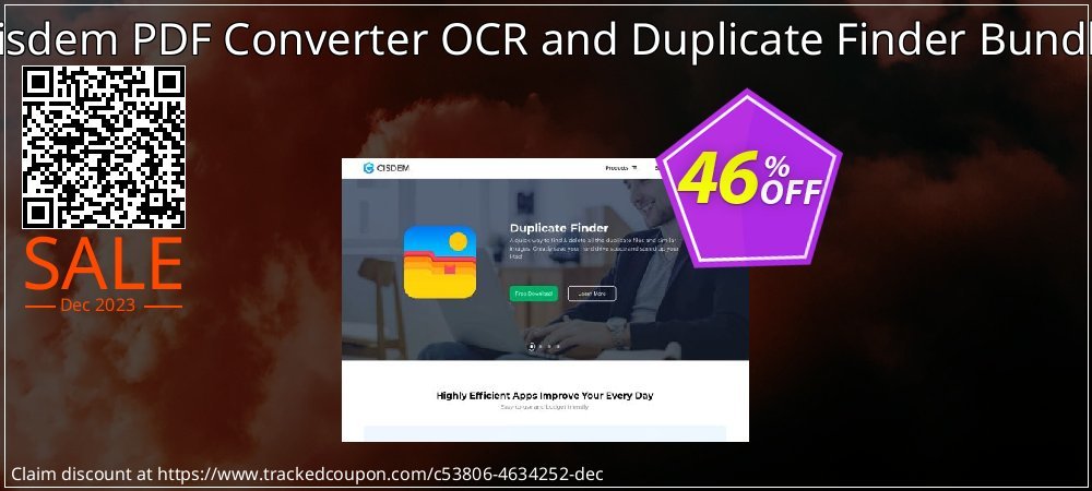 Cisdem PDF Converter OCR and Duplicate Finder Bundle coupon on April Fools Day offering discount