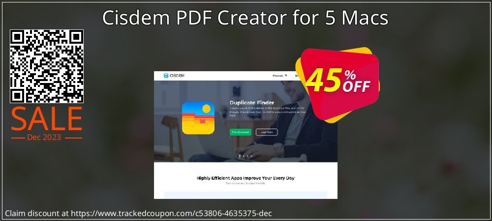 Cisdem PDF Creator for 5 Macs coupon on National Walking Day discount