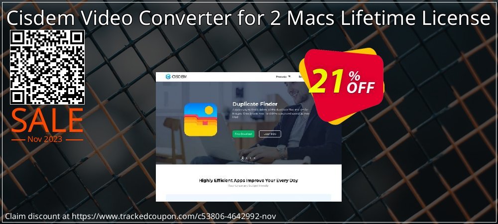 Cisdem Video Converter for 2 Macs Lifetime License coupon on April Fools' Day super sale