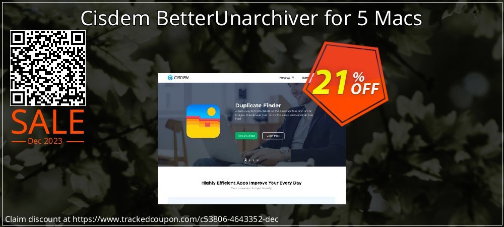 Cisdem BetterUnarchiver for 5 Macs coupon on April Fools' Day super sale