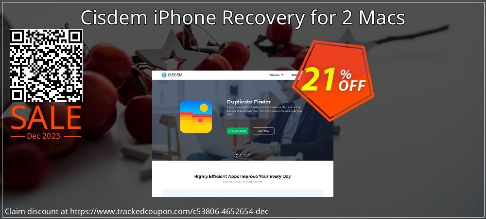 Cisdem iPhone Recovery for 2 Macs coupon on World Password Day discount
