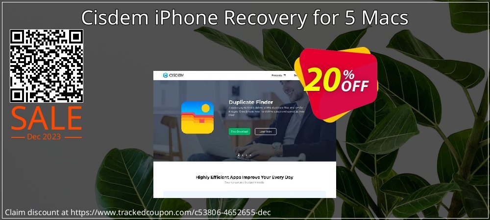 Cisdem iPhone Recovery for 5 Macs coupon on National Walking Day discount
