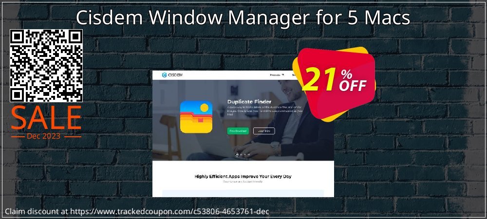 Cisdem Window Manager for 5 Macs coupon on World Party Day offer