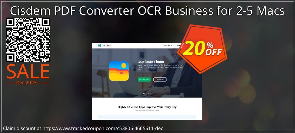Cisdem PDF Converter OCR Business for 2-5 Macs coupon on World Party Day promotions