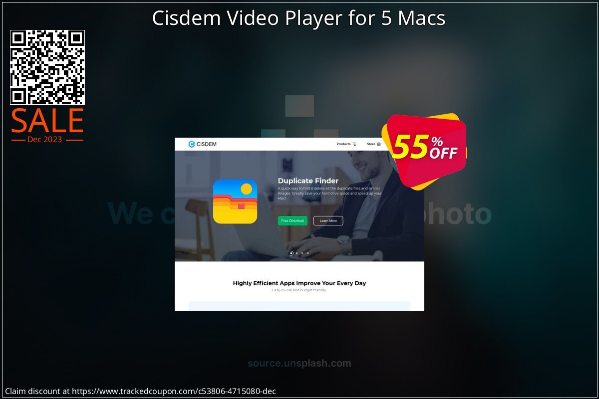 Cisdem Video Player for 5 Macs coupon on National Walking Day offering discount