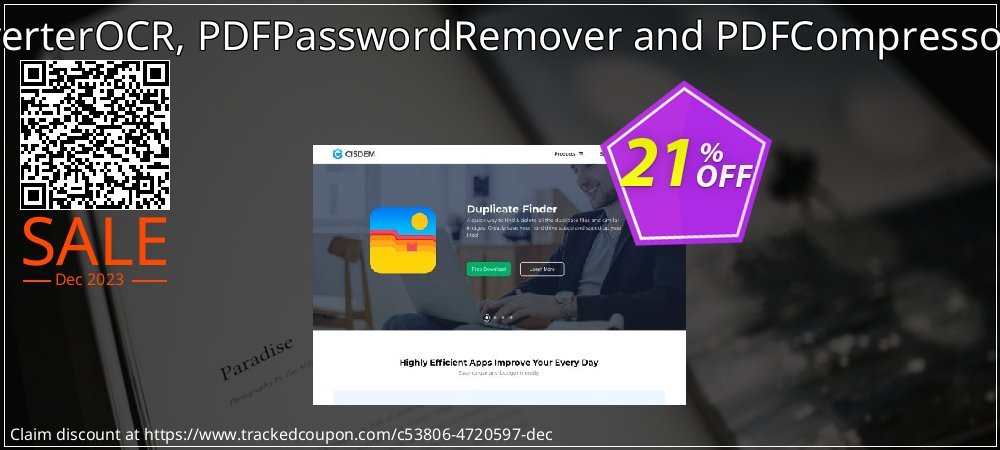 Cisdem PDFConverterOCR, PDFPasswordRemover and PDFCompressor Bundle for Mac coupon on April Fools' Day offering discount