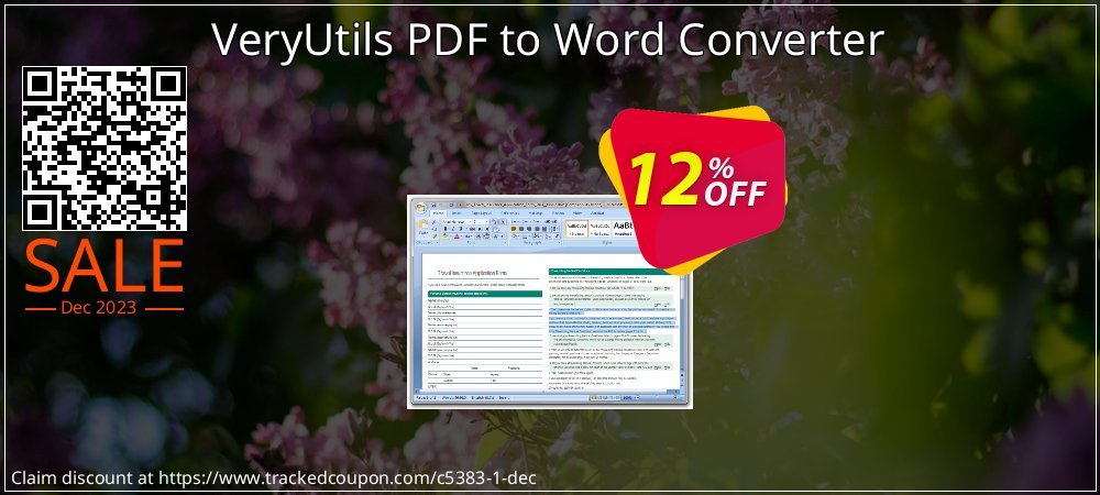 Get 10% OFF VeryUtils PDF to Word Converter offering sales