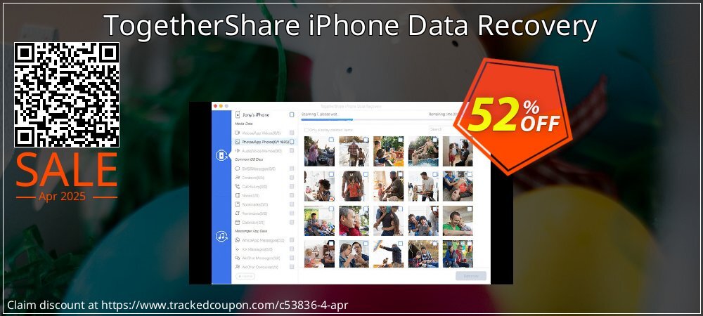 TogetherShare iPhone Data Recovery coupon on Tell a Lie Day offering discount