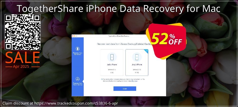 TogetherShare iPhone Data Recovery for Mac coupon on World Party Day super sale