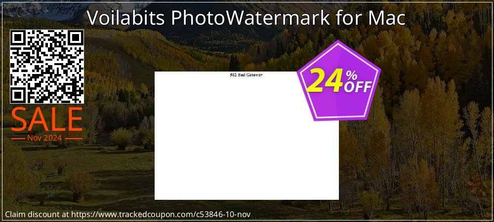 Voilabits PhotoWatermark for Mac coupon on World Backup Day deals