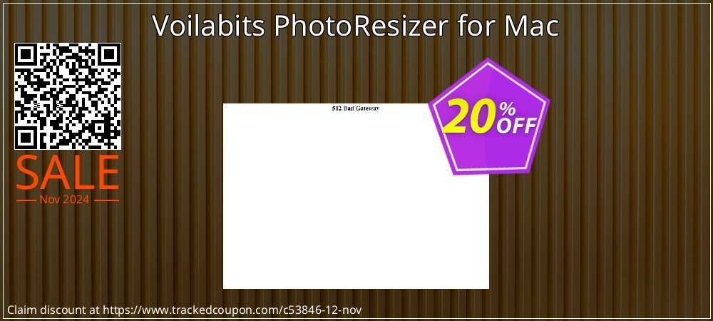 Voilabits PhotoResizer for Mac coupon on April Fools' Day offering discount