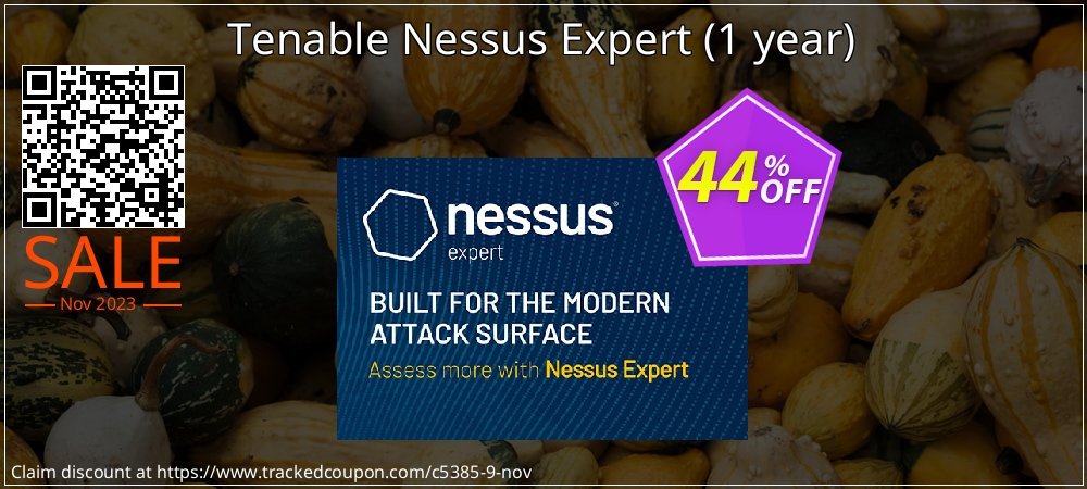Tenable Nessus Expert - 1 year  coupon on All Hallows' evening offer
