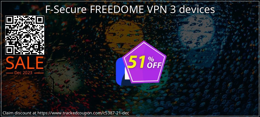 F-Secure FREEDOME VPN 3 devices coupon on Native American Day super sale