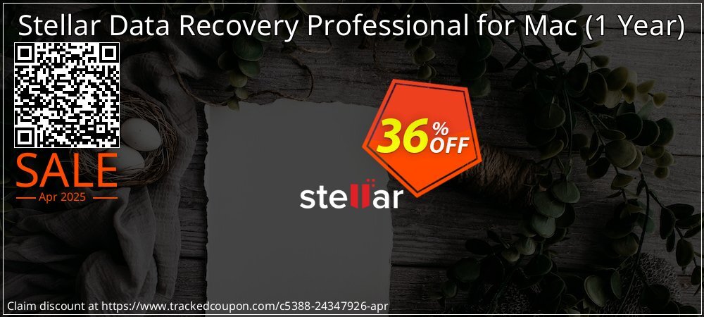 Stellar Data Recovery Professional for Mac - 1 Year  coupon on World Party Day sales