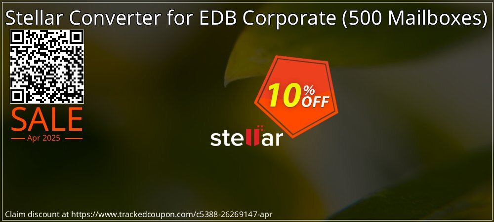 Stellar Converter for EDB Corporate - 500 Mailboxes  coupon on Working Day deals
