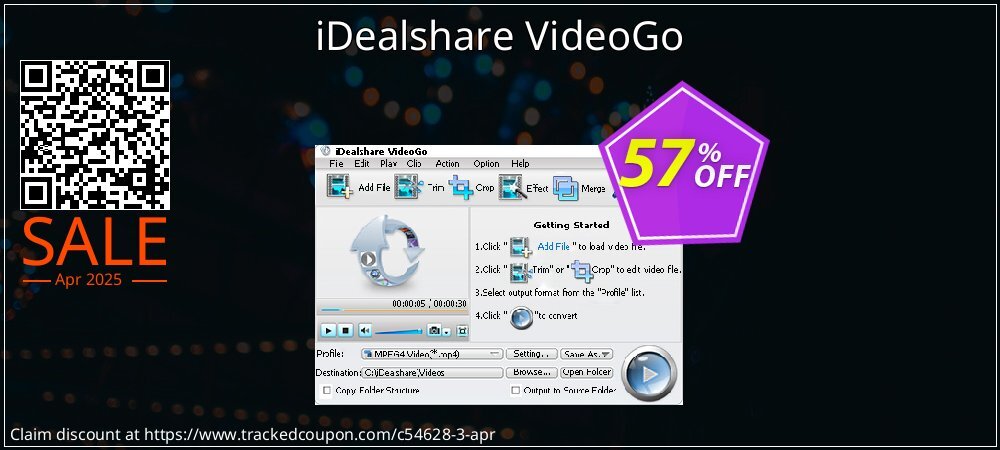 iDealshare VideoGo coupon on Easter Day discount