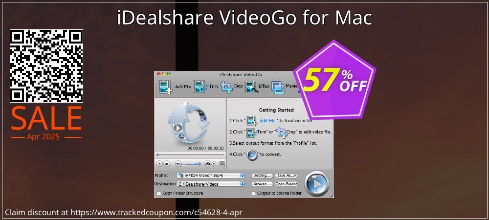 iDealshare VideoGo for Mac coupon on Tell a Lie Day offering discount