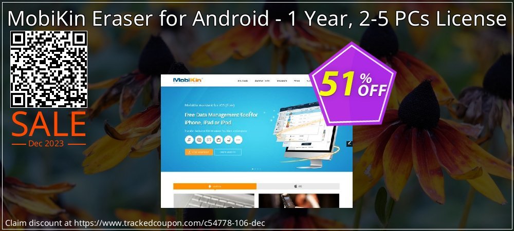 MobiKin Eraser for Android - 1 Year, 2-5 PCs License coupon on World Party Day offering discount