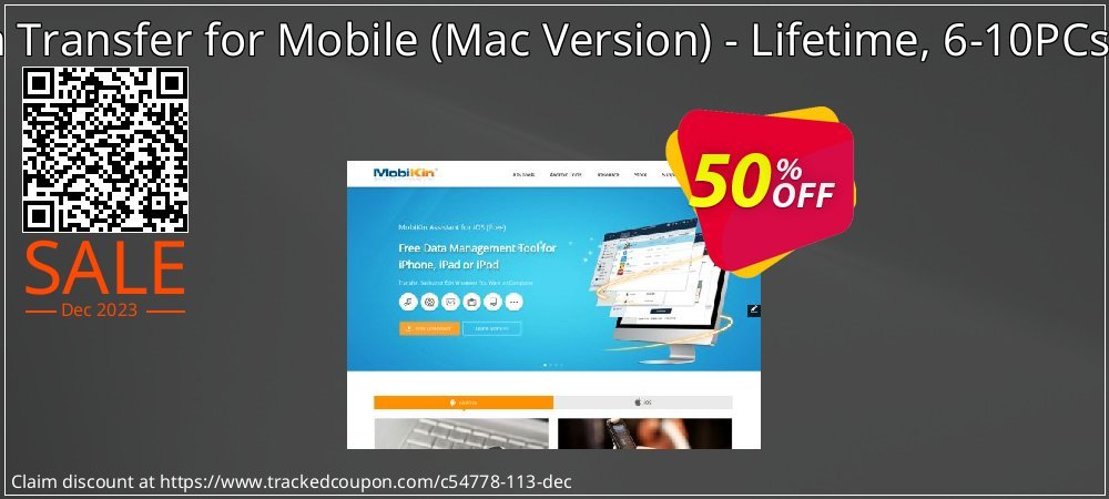 MobiKin Transfer for Mobile - Mac Version - Lifetime, 6-10PCs License coupon on Easter Day offer