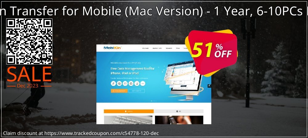 MobiKin Transfer for Mobile - Mac Version - 1 Year, 6-10PCs License coupon on National Walking Day sales