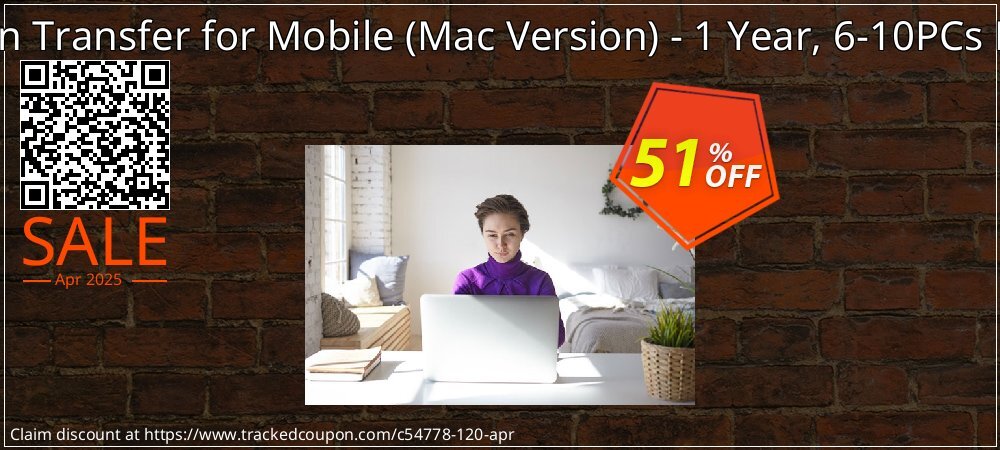 MobiKin Transfer for Mobile - Mac Version - 1 Year, 6-10PCs License coupon on National Walking Day sales