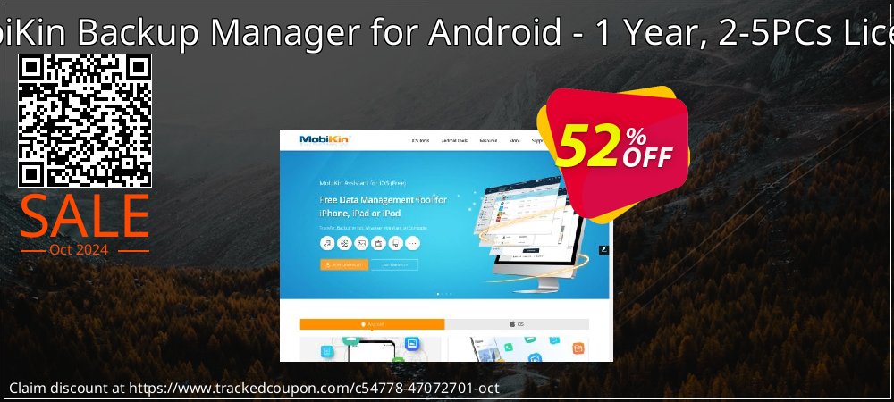 MobiKin Backup Manager for Android - 1 Year, 2-5PCs License coupon on National Loyalty Day promotions