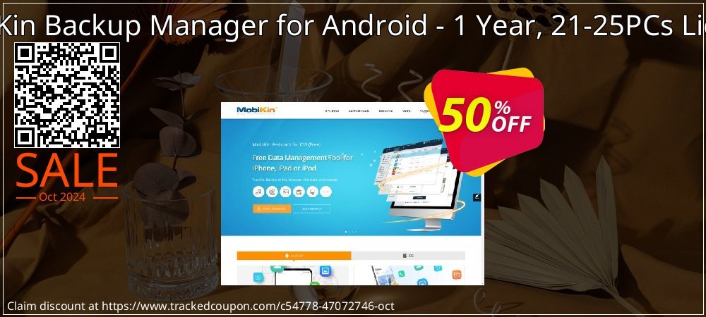 MobiKin Backup Manager for Android - 1 Year, 21-25PCs License coupon on National Loyalty Day promotions