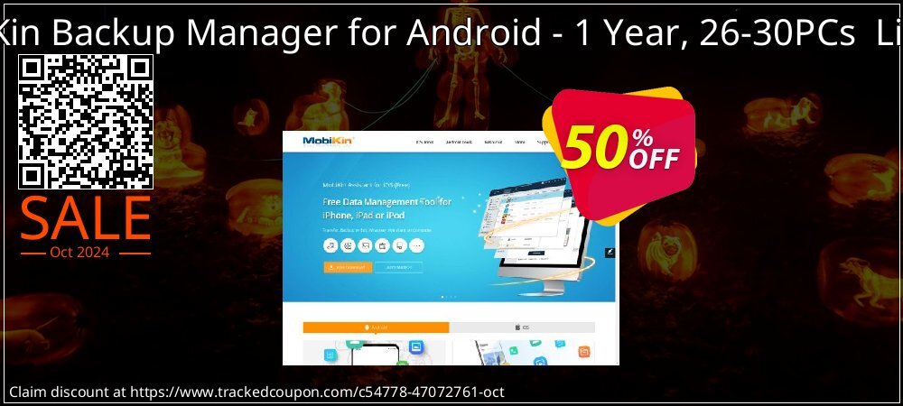 MobiKin Backup Manager for Android - 1 Year, 26-30PCs  License coupon on National Loyalty Day offering sales