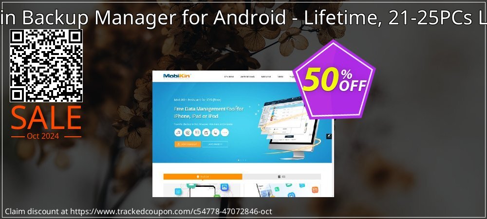 MobiKin Backup Manager for Android - Lifetime, 21-25PCs License coupon on National Loyalty Day sales