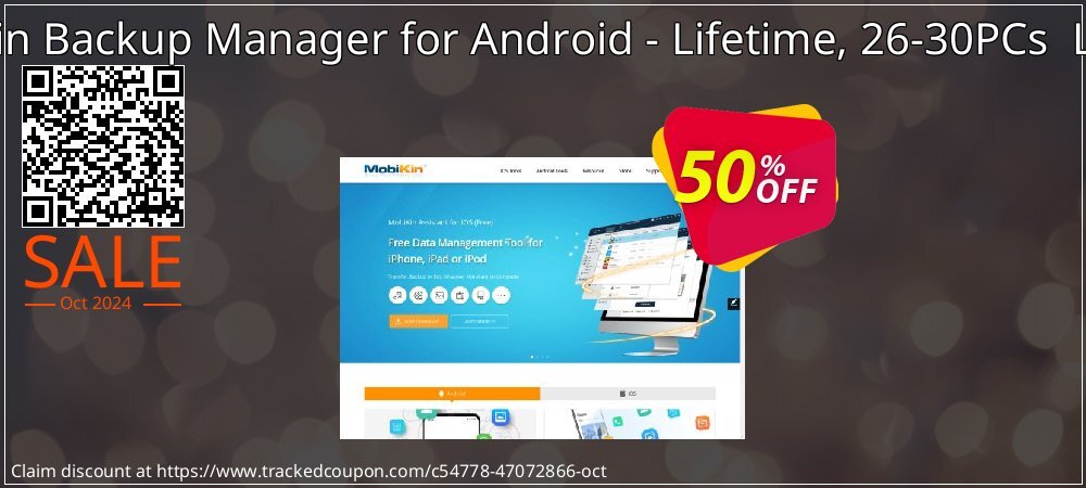 MobiKin Backup Manager for Android - Lifetime, 26-30PCs  License coupon on National Loyalty Day offer