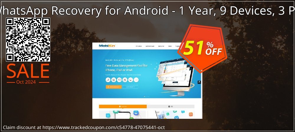 MobiKin WhatsApp Recovery for Android - 1 Year, 9 Devices, 3 PCs License coupon on National Loyalty Day discount