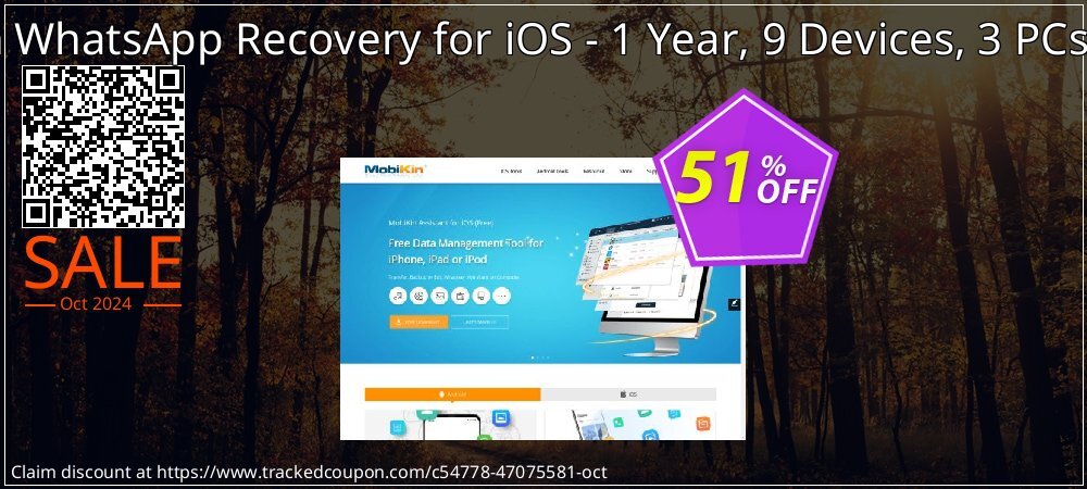 MobiKin WhatsApp Recovery for iOS - 1 Year, 9 Devices, 3 PCs License coupon on National Loyalty Day promotions