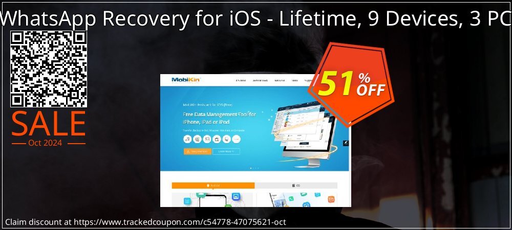 MobiKin WhatsApp Recovery for iOS - Lifetime, 9 Devices, 3 PCs License coupon on National Loyalty Day discount