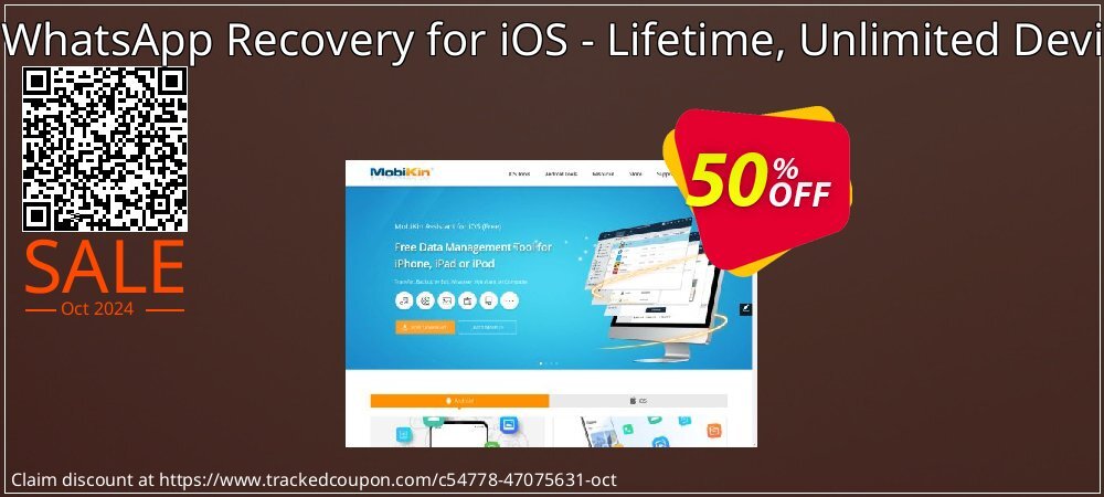 MobiKin WhatsApp Recovery for iOS - Lifetime, Unlimited Devices, 1 PC coupon on National Loyalty Day offering discount