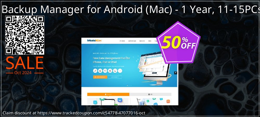 MobiKin Backup Manager for Android - Mac - 1 Year, 11-15PCs License coupon on National Loyalty Day discount