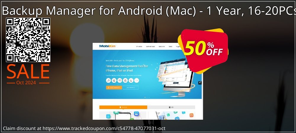 MobiKin Backup Manager for Android - Mac - 1 Year, 16-20PCs License coupon on National Loyalty Day sales